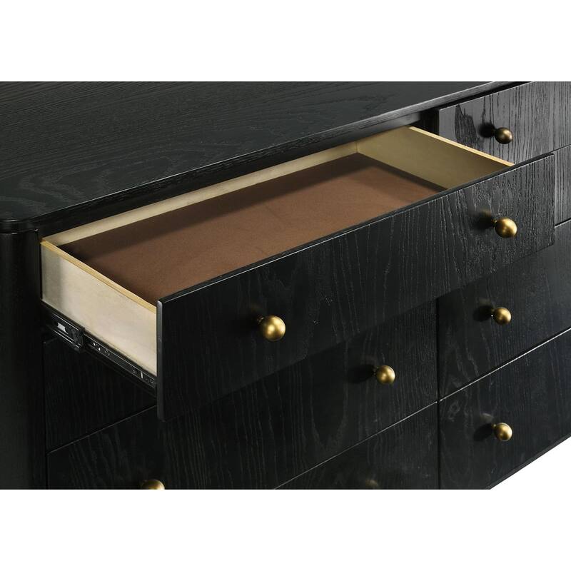 Anser Black 8-drawer Dresser