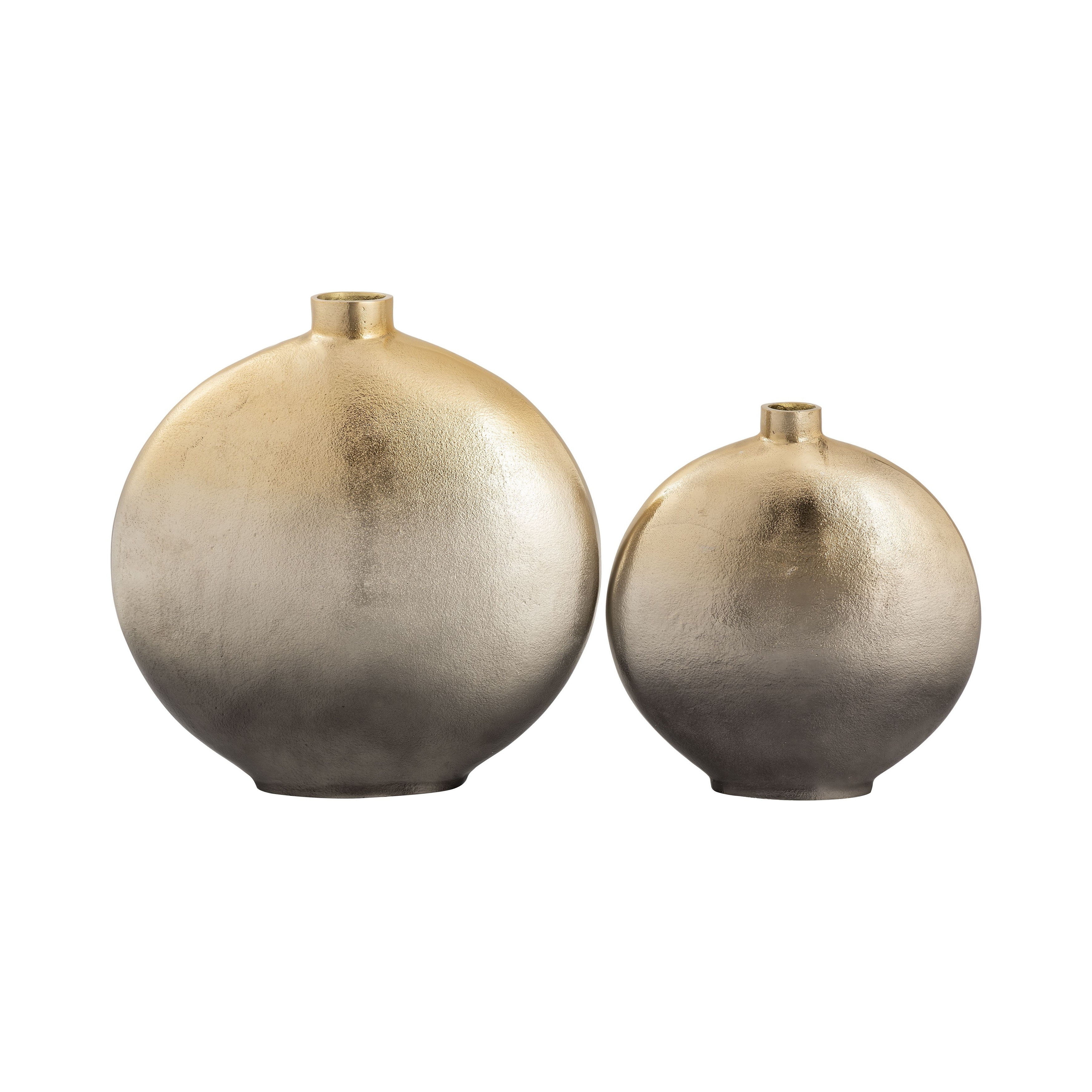 Atlas Alana Set of 2 Round Metal Vases