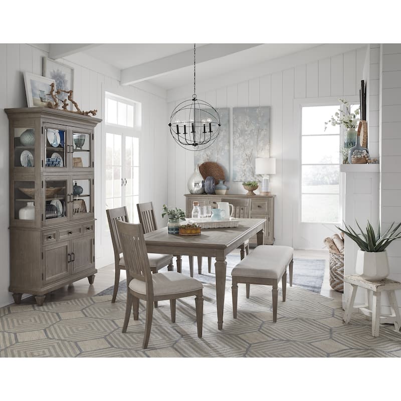 Magnussen Home Lancaster Dovetail Grey Upholstered Side Chair Two Pack - 20''W x 23''D x 39''H