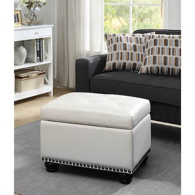 Storage Ottoman - Upholstered Furniture with Spacious Storage Inside, Great for Living Room Organization