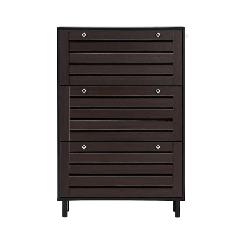 Minimalist Slim Shoe Cabinet with Hanging Hooks