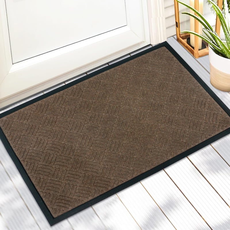 George Towne Living-24x36 Decorative OVERSIZED Indoor/Outdoor Mat - 24x36 - Brown