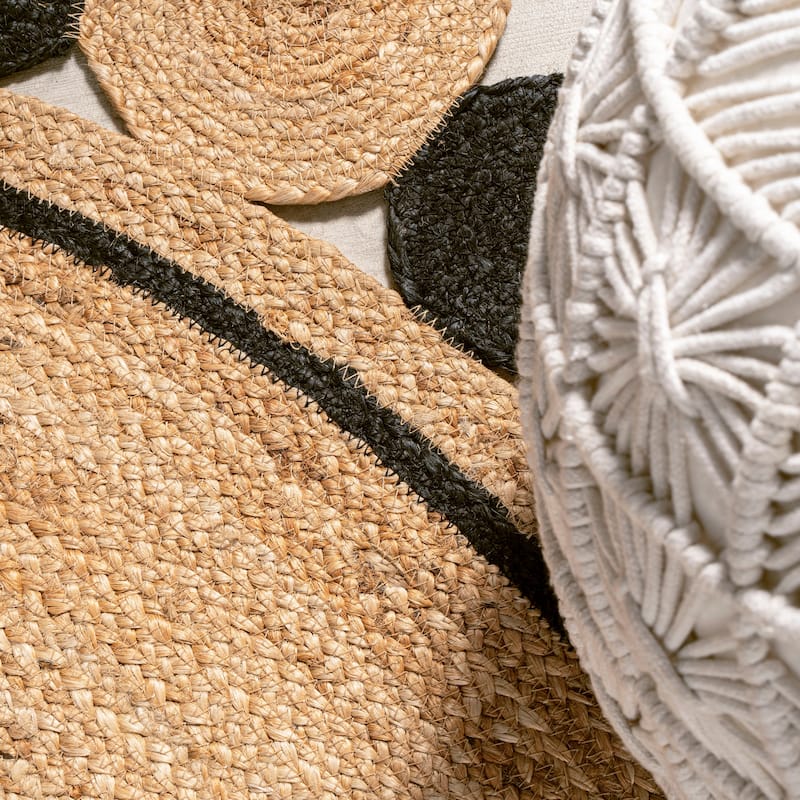 JONATHAN Y Harmony Geometric Jute Circle Area Rug