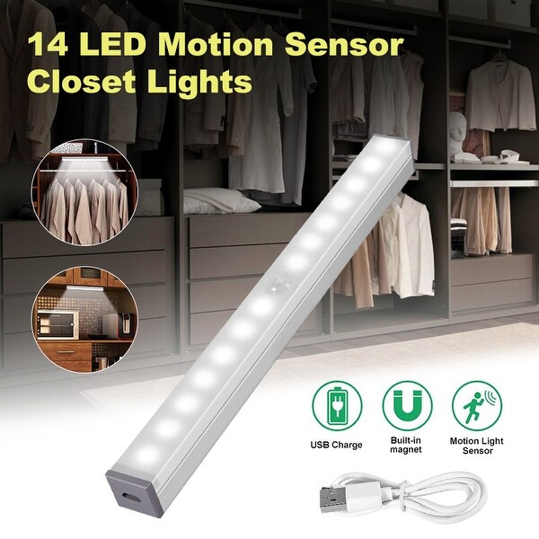 1/2/4 pcs Kitchen Under Cabinet Shelf Counter USB LED Light Bar Lighting Kit 