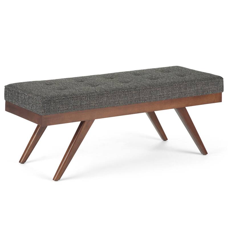 WYNDENHALL Keenan 48 inch Wide Mid Century Modern Rectangle Ottoman Bench