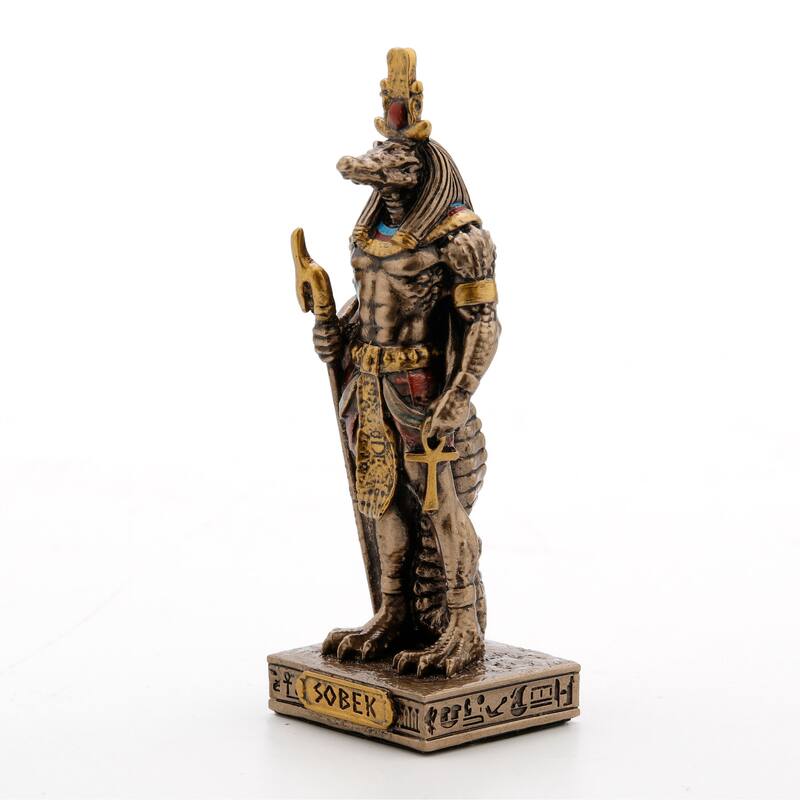 3.43" H SOBEK Resin Statue - 1.54"x1.5"x3.43"