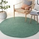 preview thumbnail 8 of 51, SAFAVIEH Handmade Fifth Avenue Goretti Solid New Zealand Wool Rug 3' Round - Green - Round