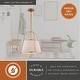 preview thumbnail 5 of 10, Marion 1-Light Mid-Century Modern Cone Pendant with White Fabric Shade, Adj Ht Ceiling Chandelier Dining Room Fixture