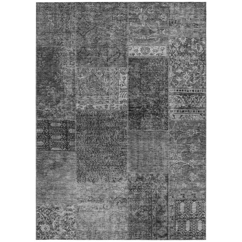 HomeRoots Patchwork Transitional Rectangle Outdoor Rug