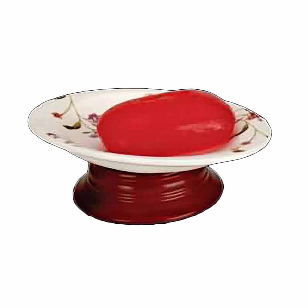 Janet Collection Ceramic Soap Dish Wood Base | Renovator's Supply