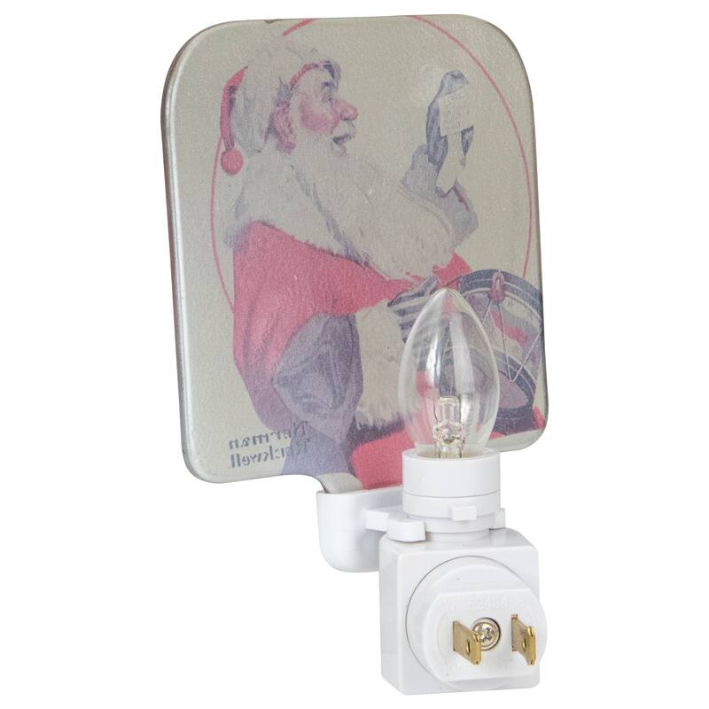 6" Norman Rockwell 'A Drum for Tommy' Glass Christmas Night Light