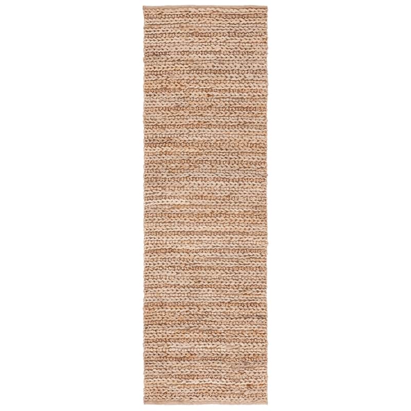 SAFAVIEH Handmade Natural Fiber Carleigh Farmhouse Jute Rug - 2'3" x 8' Runner - Natural