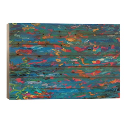 BM 021 Print On Wood by Iris Scott Abstracts - Multi-Color