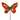 Handmade Butterfly Orange Garden Decoration - 1 x 8 x 24