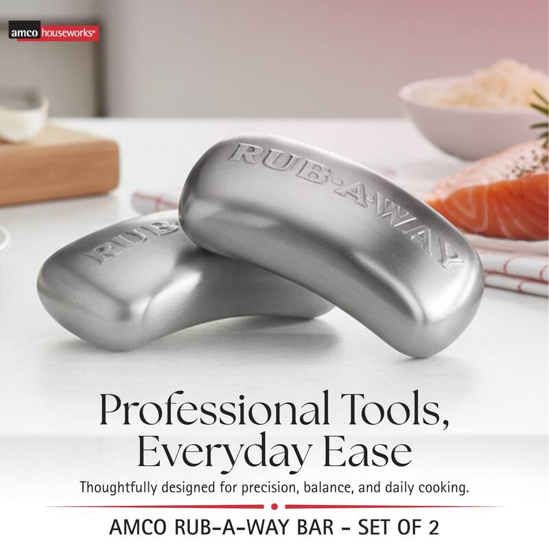 Amco 2 Piece Rub a Way Bars - Silver - 4" x 2.25"