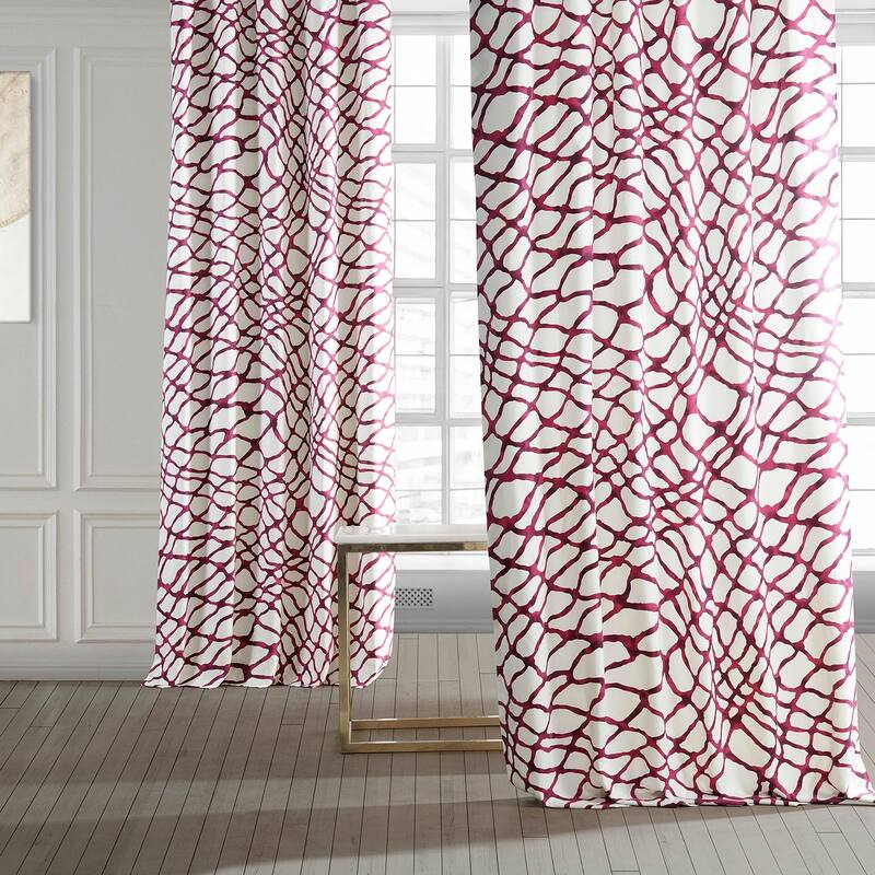 Exclusive Fabrics Ellis Printed Cotton Twill Curtain (1 Panel)