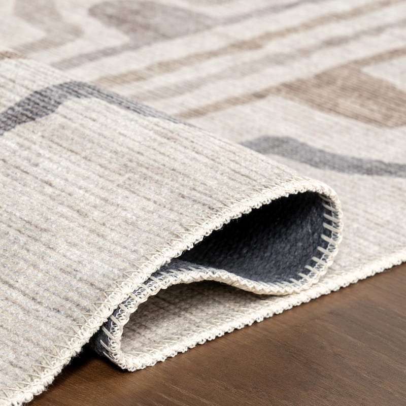 Nuloom Green Haven Collection Recycled Cotton Machine Washable Area Rug