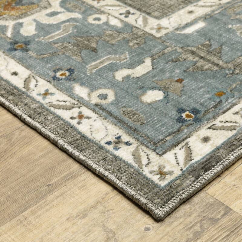 Style Haven Everly Persian Inspired Grey/ Blue Area Rug