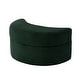 preview thumbnail 70 of 96, Upholstered Chenille Boucle Half Moon Storage Ottoman with Tray