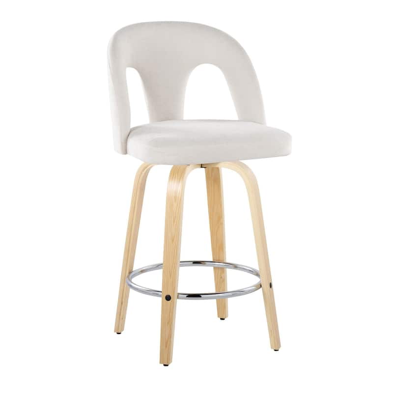 Ava Upholstered 26" Fixed-Height Counter Stool - Set of 2