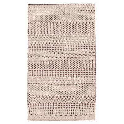 ECARPETGALLERY Hand-knotted Tangier Ivory Wool Rug - 5'0 x 7'10