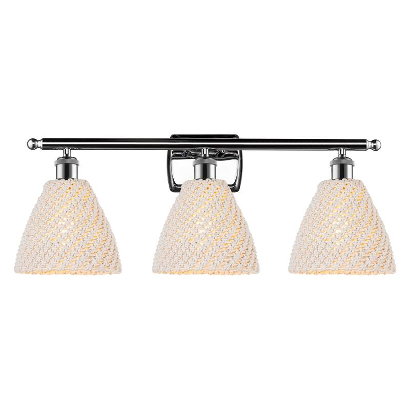Innovations Lighting Endless Possibilities Ballston - Bristol Natural - 3 Light 28" Bath Vanity Light - Polished Chrome