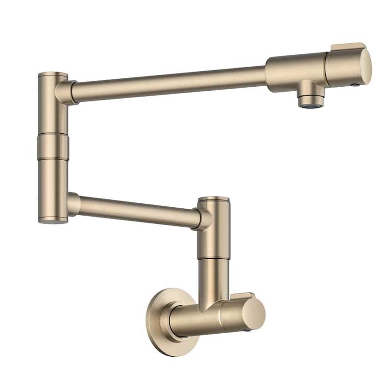 KRAUS Bolden 2 Handle Wall Mount Pot Filler Faucet w/ Retractable Arm