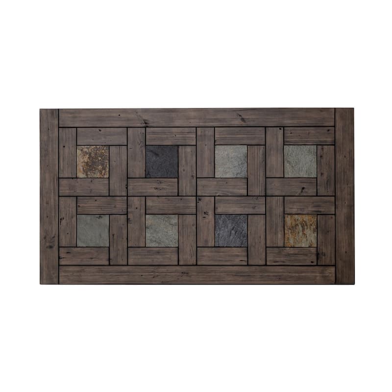 Arrowcreek Lift Top Cocktail Table, End Tables Set - Reclaimed Wood & Stone