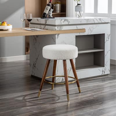 23.88" Upholstered Swivel Stool