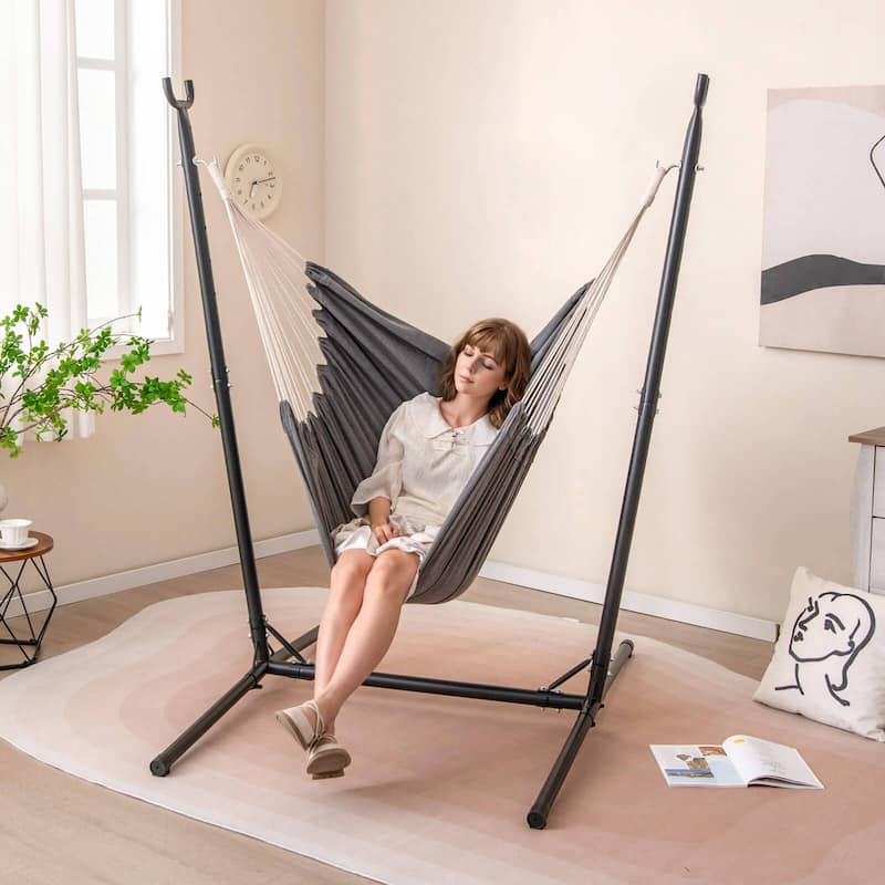 Costway Adjustable Hammock Chair with Stand 6 Adjustable Positions - See Details