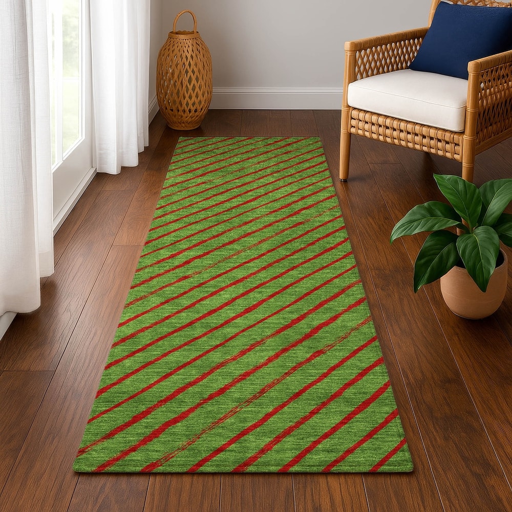 Premium Washable Super Soft Angle Stripe Mayfield Rug