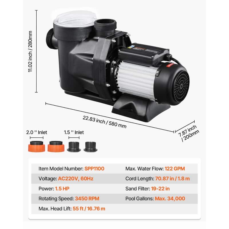 Above Ground Pool Pump with Motor for Efficient Water Circulation