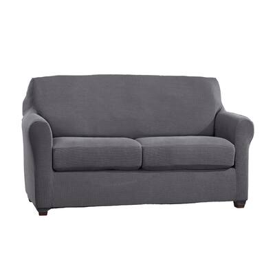 Textured Fitted Furniture Protector Slipcover - Loveseat