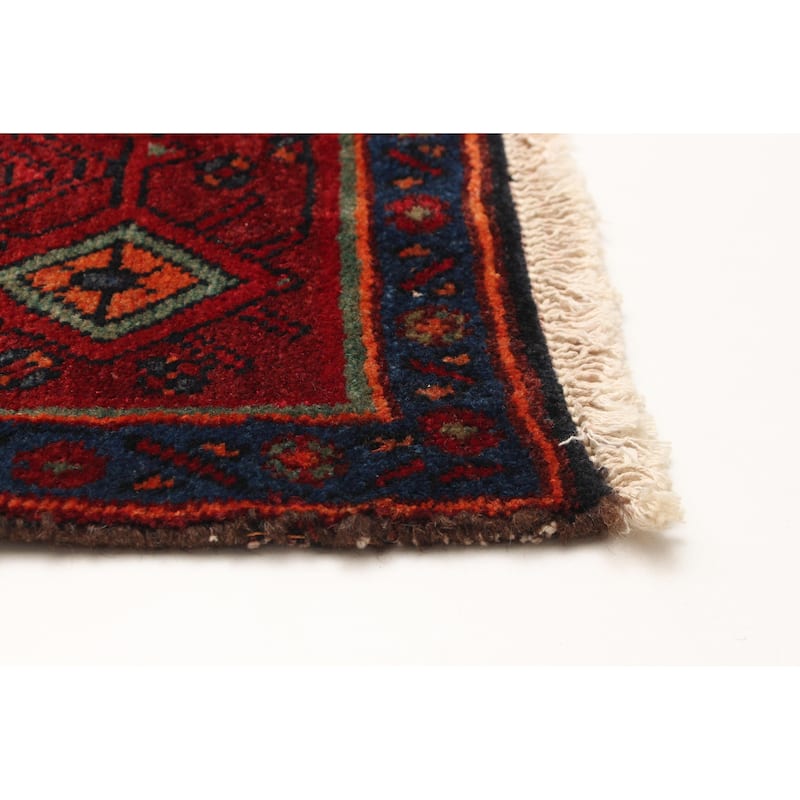 ECARPETGALLERY Hand-knotted Anadol Dark Red Wool Rug - 4'4 x 9'10