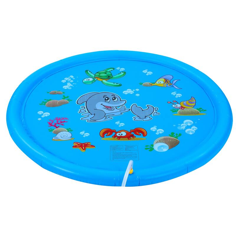 Dimple Splash Pad - 67-inch Large Kids Sprinkler Play Mat for Toddlers, Big Kids - Outdoor Backyard Kid/Toddler Sprinkler Pool