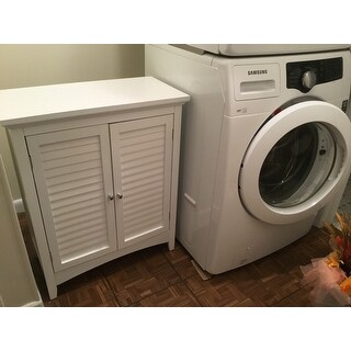 Bayfield White Double-door Floor Cabinet by Elegant Home Fashions