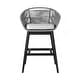 preview thumbnail 51 of 69, Tutti Frutti Solid Eucalyptus Wood and Rope Outdoor Patio Counter or Bar Height Barstool