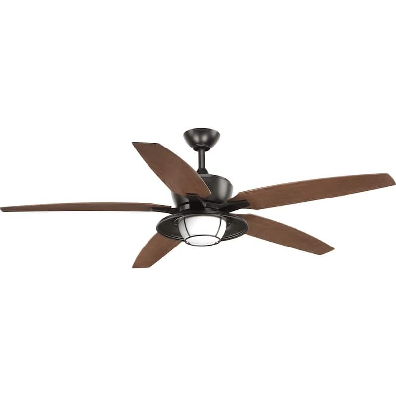 Montague Collection 60" Indoor Outdoor Five-Blade Ceiling Fan - 12.750" x 26.370" x 16.120" - 12.750" x 26.370" x 16.120" - Push Button Switch