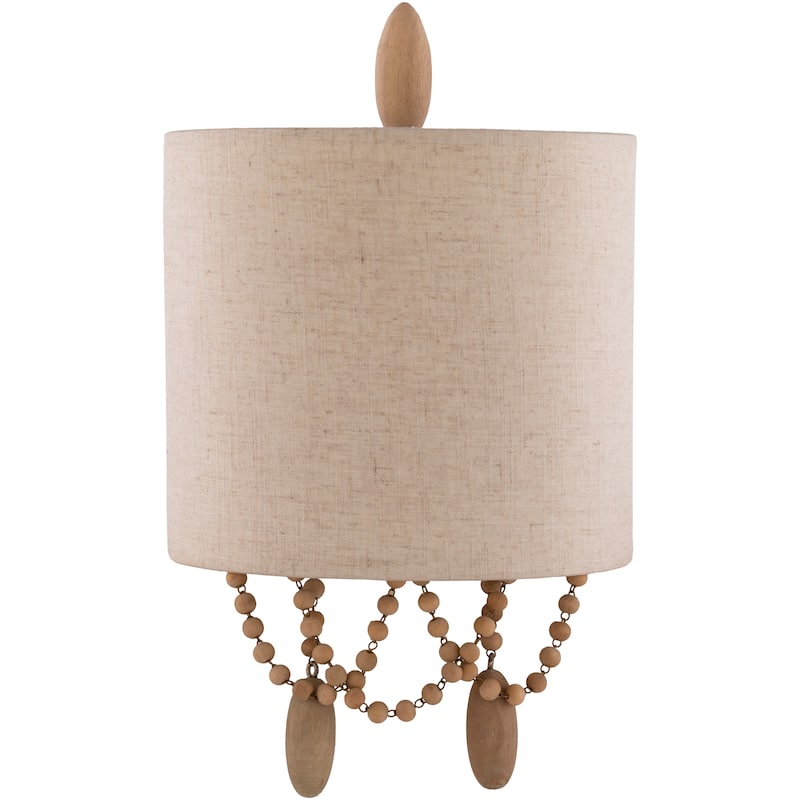Livabliss Ashwood Traditional Beaded 2-light Wall Sconce - 11"H x 9"W x 4"D - 11"H x 9"W x 4"D - White