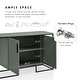 preview thumbnail 8 of 12, Furniture of America Hannah Modern Fluted Sage Green 2-Shelf Dining Buffet Cabinet