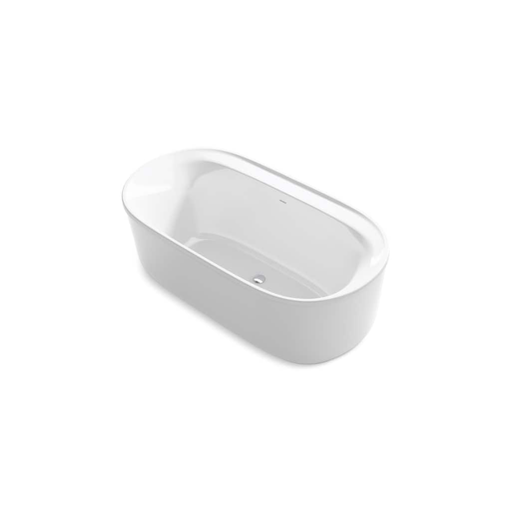 Sterling Spectacle 65-3/4" x 34-1/4" Oval Freestanding Bath with Overflow and Drain, White (95334-0)