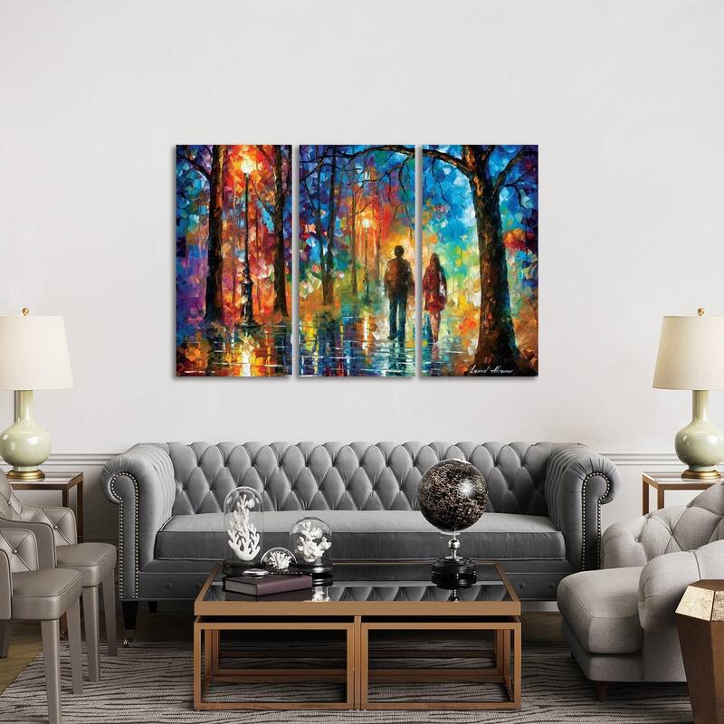 iCanvas "Love In The Air" by Leonid Afremov 3-Piece Canvas Wall Art Set - 40x60x1.5