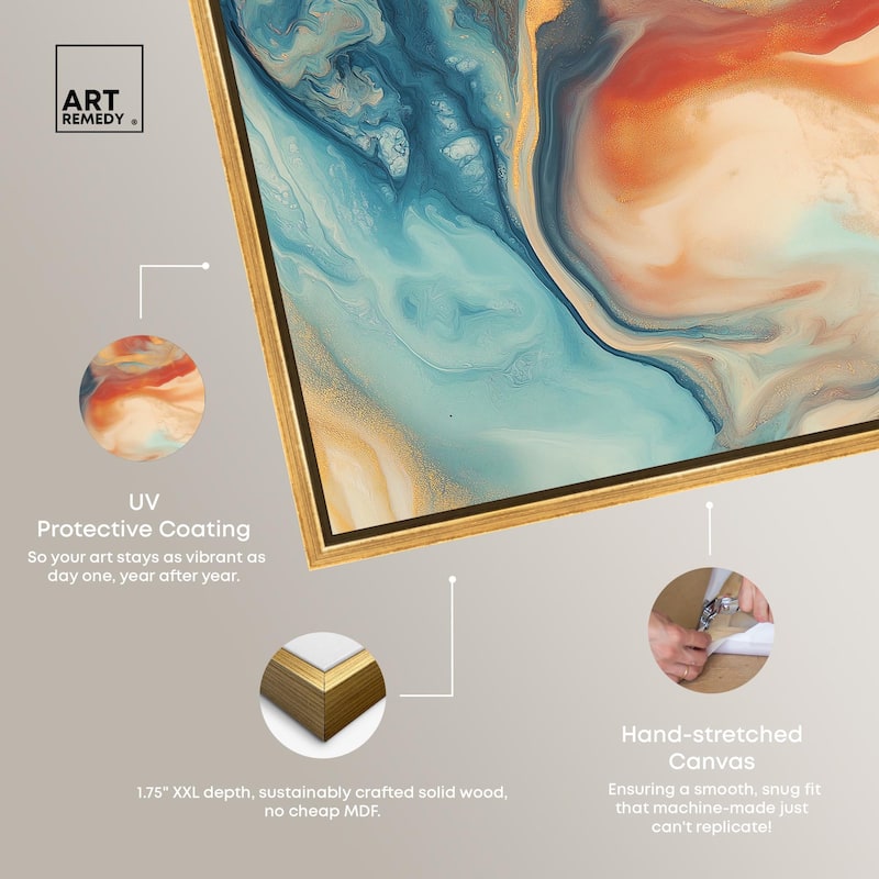 Marbled Sunrise II Canvas Set of 2 by Art Remedy