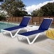 preview thumbnail 15 of 74, Kozyard Alan Full Flat Aluminum and Polypropylene Resin Legs Patio Reclining Adjustable Chaise Lounge