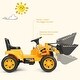 preview thumbnail 5 of 4, Kids Ride On Excavator Digger 6V Battery Powered Tractor -Yellow - 47.5" x 21.5" x 21.5" (L x W x H)