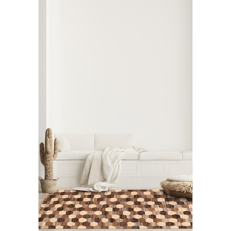 Sivas Brown Kilim 6'8" x 9'9" - 6'8 x 9'9