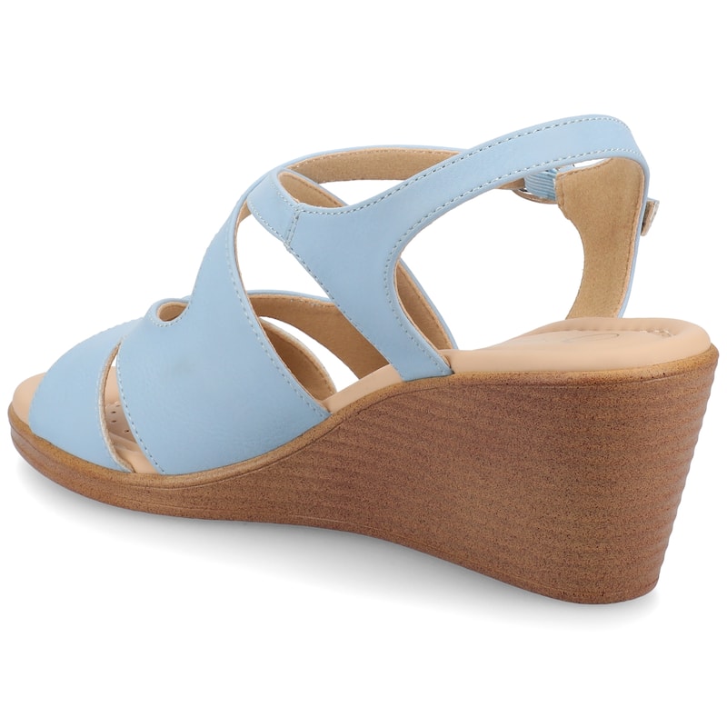 Journee Women's KedzieII Medium and Wide Width Wedge Sandals