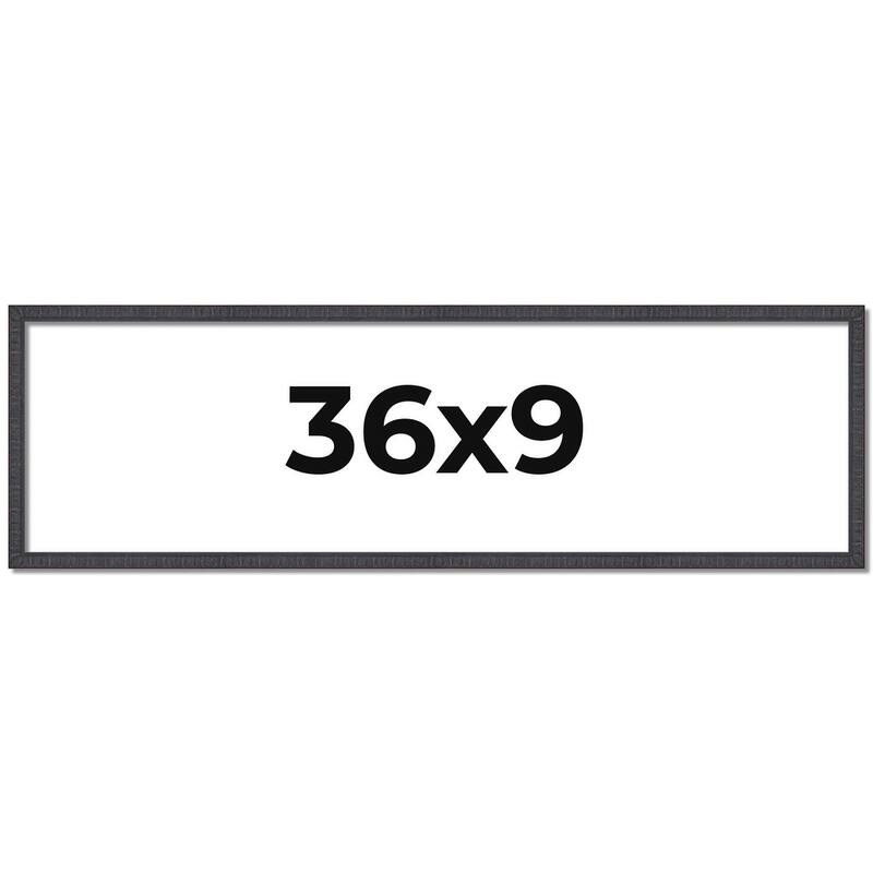 36x9 Frame Brown Solid Wood Picture Frame - Complete Modern Photo