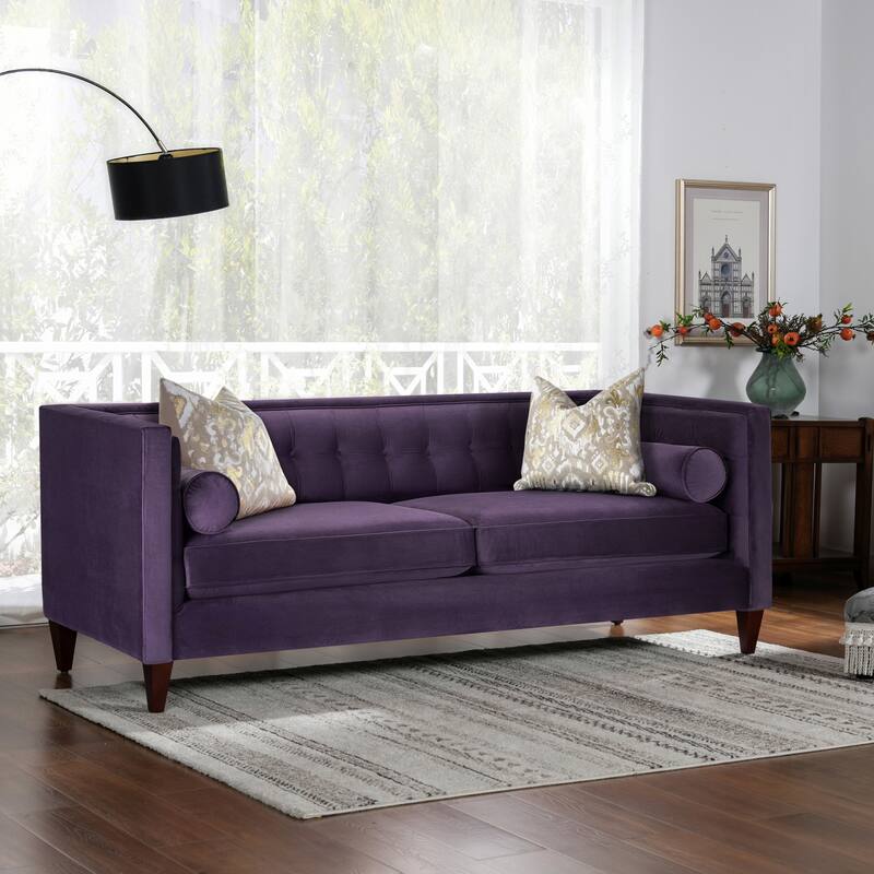 Jack 84" Modern Upholstered Tufted Tuxedo Sofa