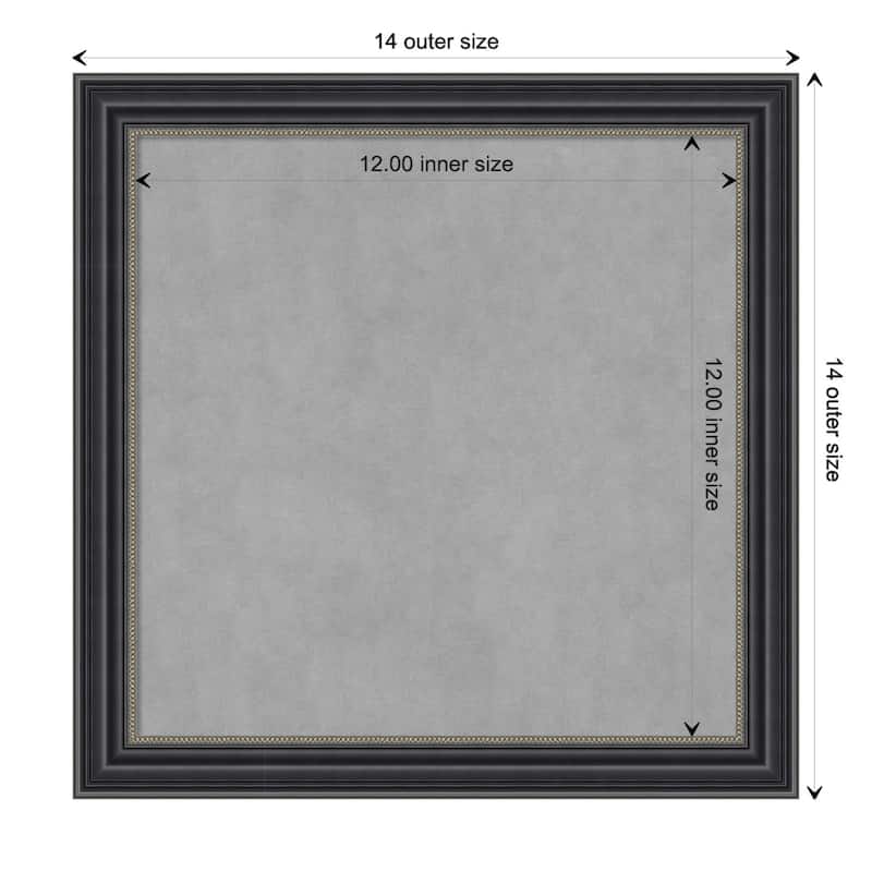 Amanti Art Stylish Black Framed Magnetic Board - Board Size 12x12